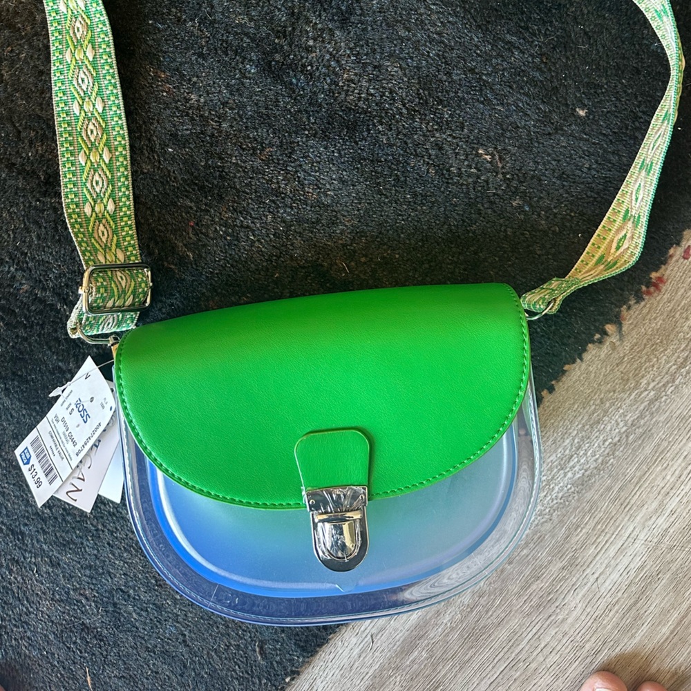 New see through green bag
